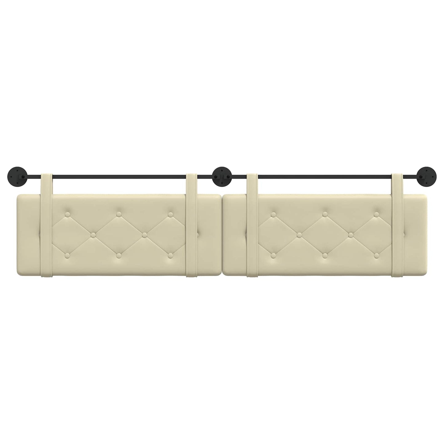 Hangend Hoofdeinde Crème 210 x 55 x 5 cm Nep Leer