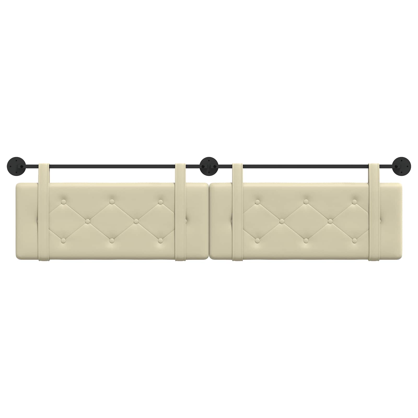 Hangend Hoofdeinde Crème 210 x 55 x 5 cm Nep Leer