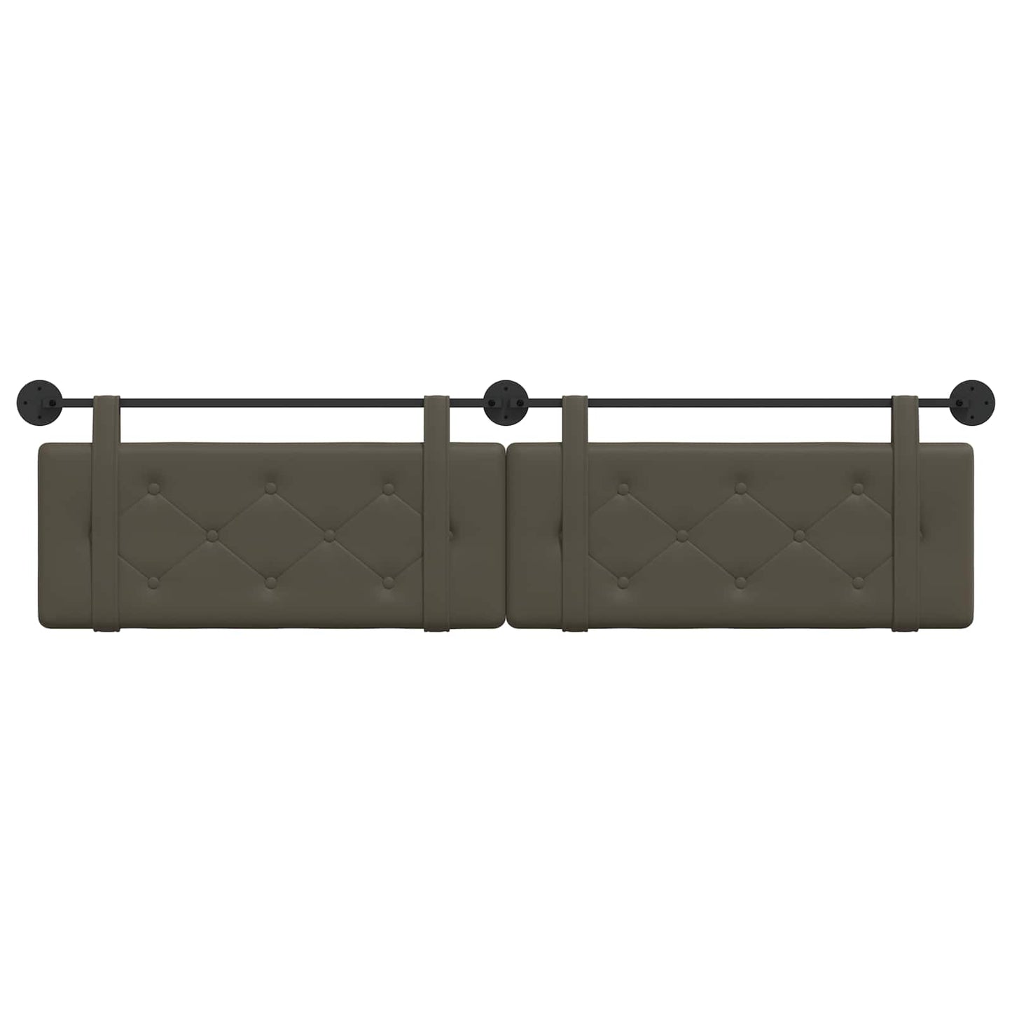 Hangend Hoofdeinde Grijs 210 x 55 x 5 cm Nep Leer