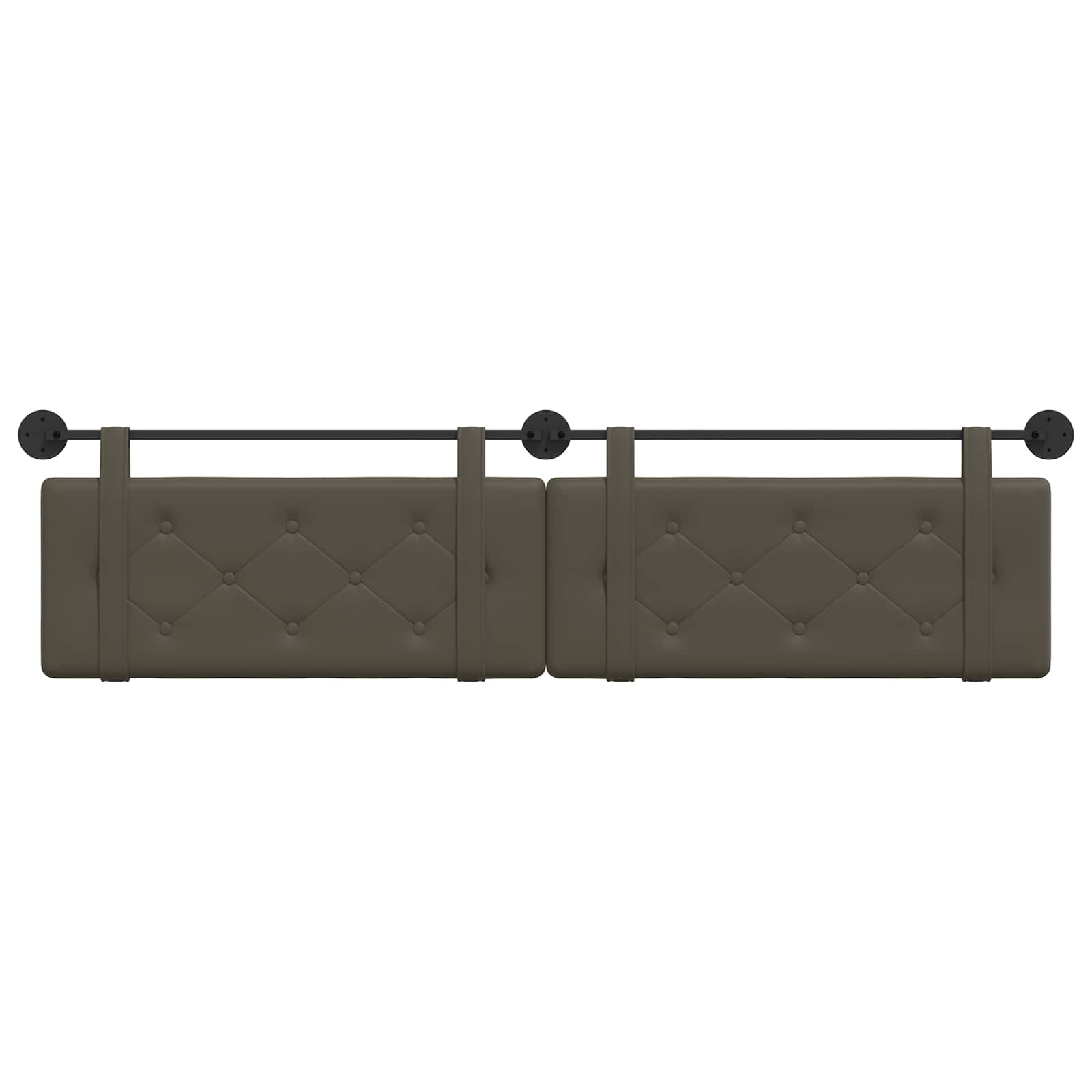 Hangend Hoofdeinde Grijs 210 x 55 x 5 cm Nep Leer
