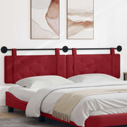 Hoofdeinde wandmontage wijnrood 210x55x5 cm nep leer
