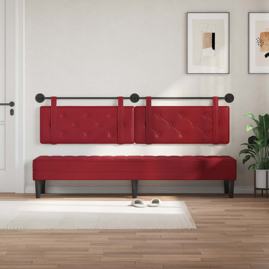 Hangend Hoofdeinde Wijnrood 210 x 55 x 5 cm Nep Leer