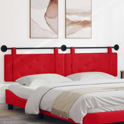 Hoofdeinde wandmontage 210x55x5 cm rood nep leer