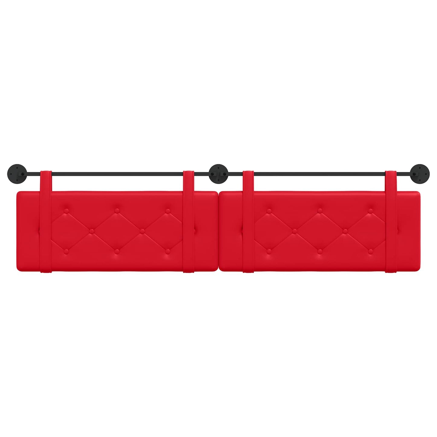 Hangend Hoofdeinde Wandgemonteerd Rood 210 x 55 x 5 cm Nep Leer