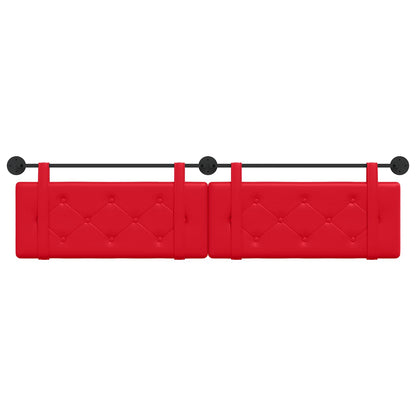 Hangend Hoofdeinde Wandgemonteerd Rood 210 x 55 x 5 cm Nep Leer