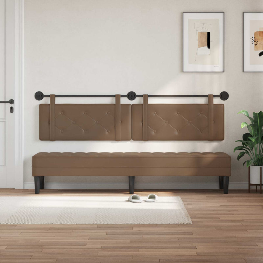 Hangend Hoofdeinde Cappuccino 210 x 55 x 5 cm Nep Leer