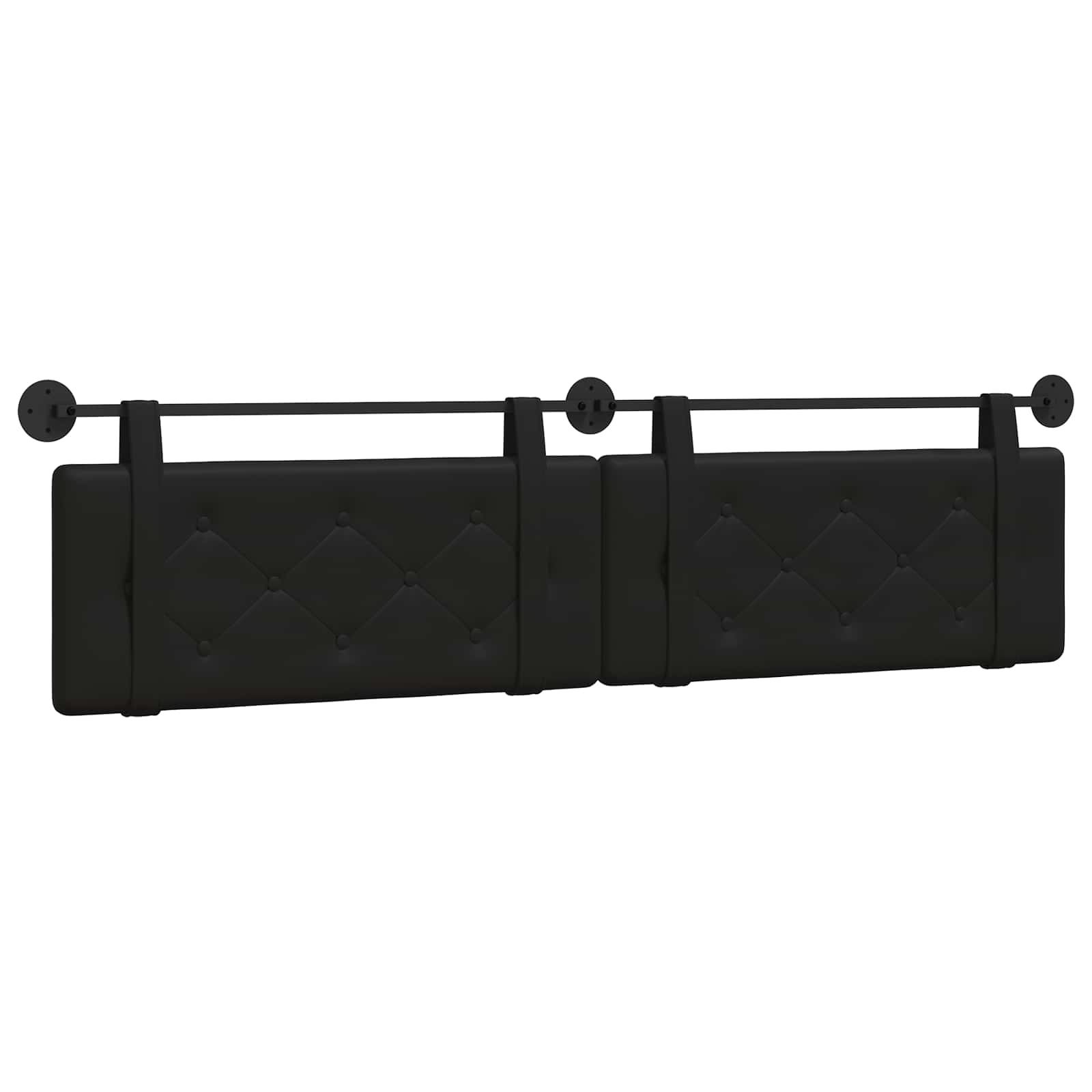 Hangend Hoofdeinde Zwart 210 x 55 x 5 cm Nep Leer