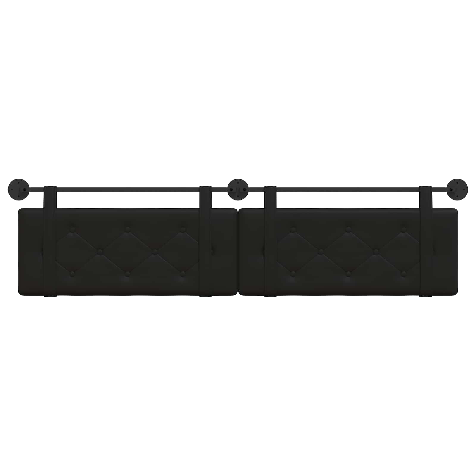 Hangend Hoofdeinde Zwart 210 x 55 x 5 cm Nep Leer