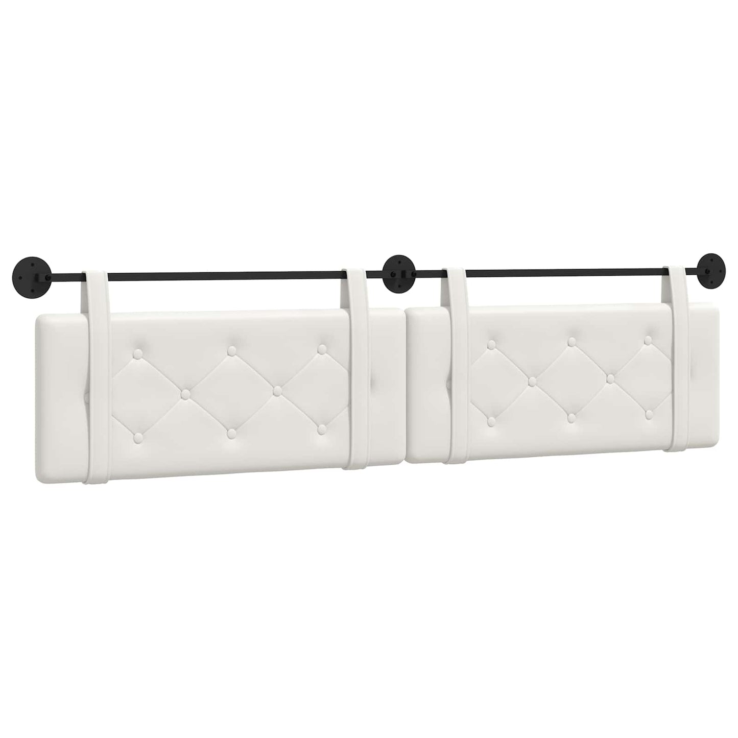Hangend Hoofdeinde Wandgemonteerd Wit 210 x 55 x 5 cm Nep Leer