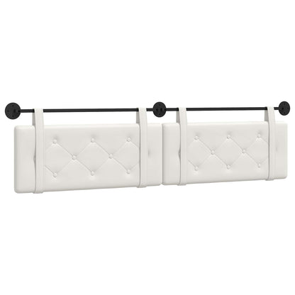 Hangend Hoofdeinde Wandgemonteerd Wit 210 x 55 x 5 cm Nep Leer