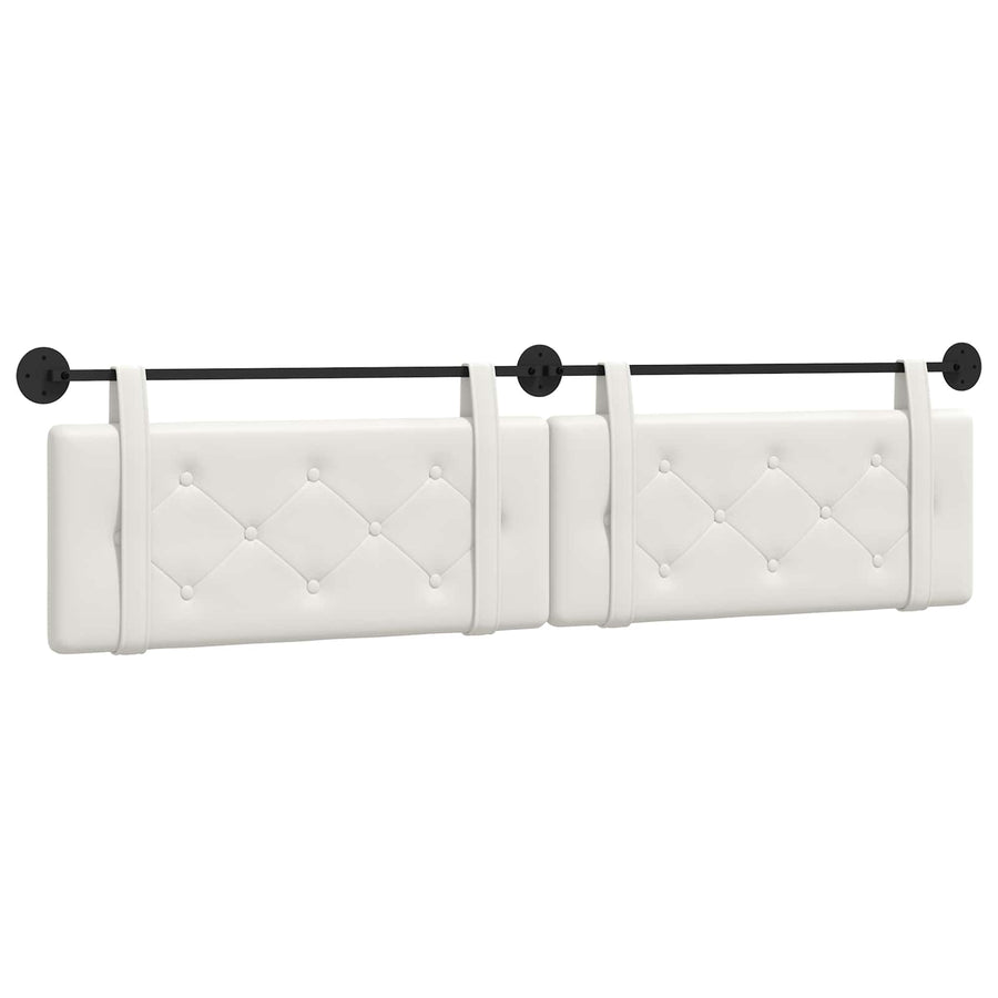 Hangend Hoofdeinde Wandgemonteerd Wit 210 x 55 x 5 cm Nep Leer
