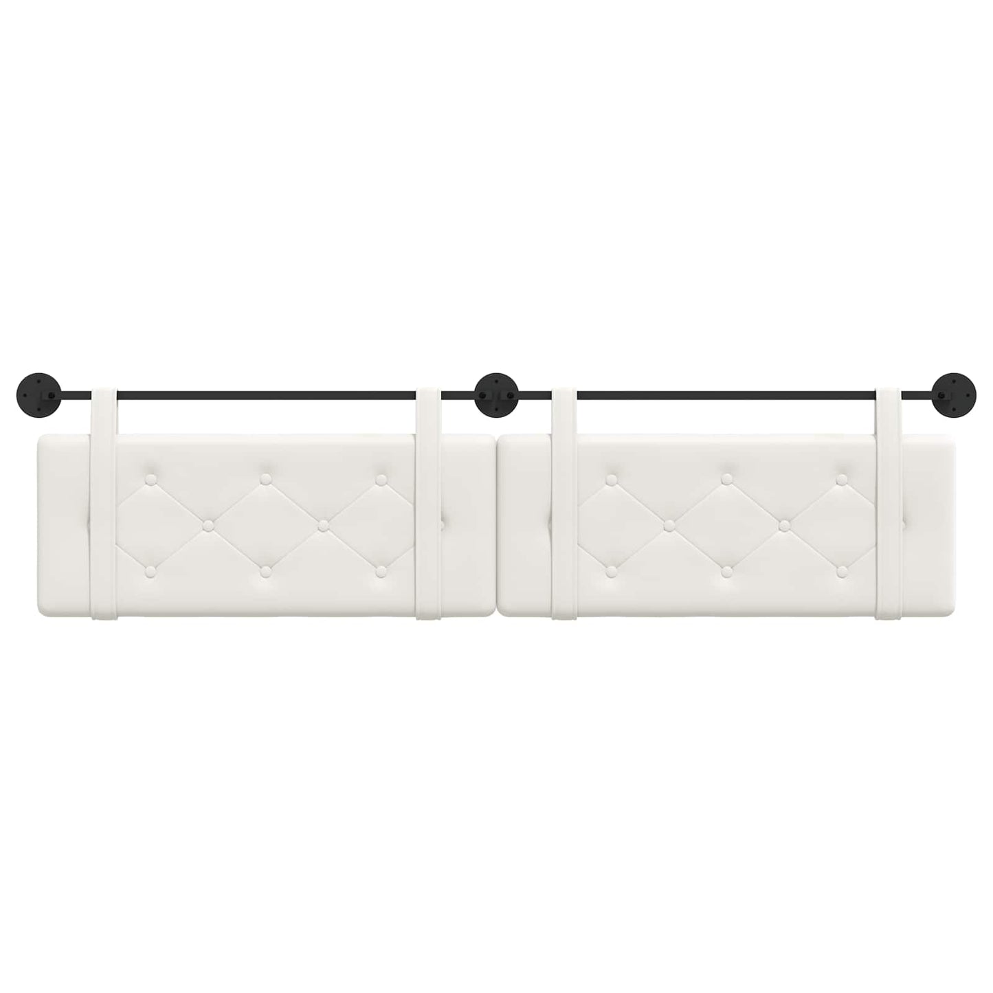 Hangend Hoofdeinde Wandgemonteerd Wit 210 x 55 x 5 cm Nep Leer