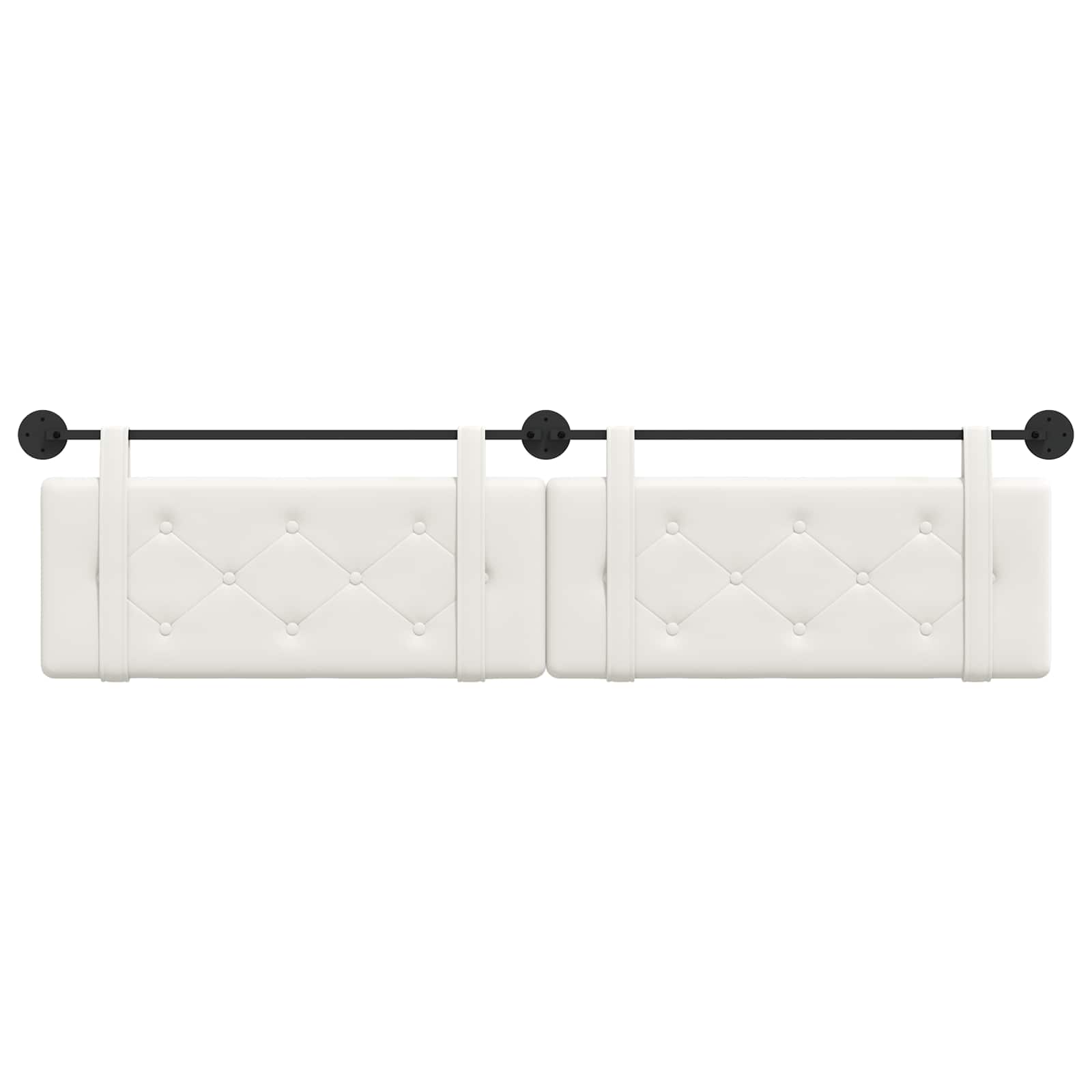 Hangend Hoofdeinde Wandgemonteerd Wit 210 x 55 x 5 cm Nep Leer