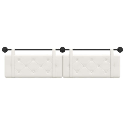 Hangend Hoofdeinde Wandgemonteerd Wit 210 x 55 x 5 cm Nep Leer