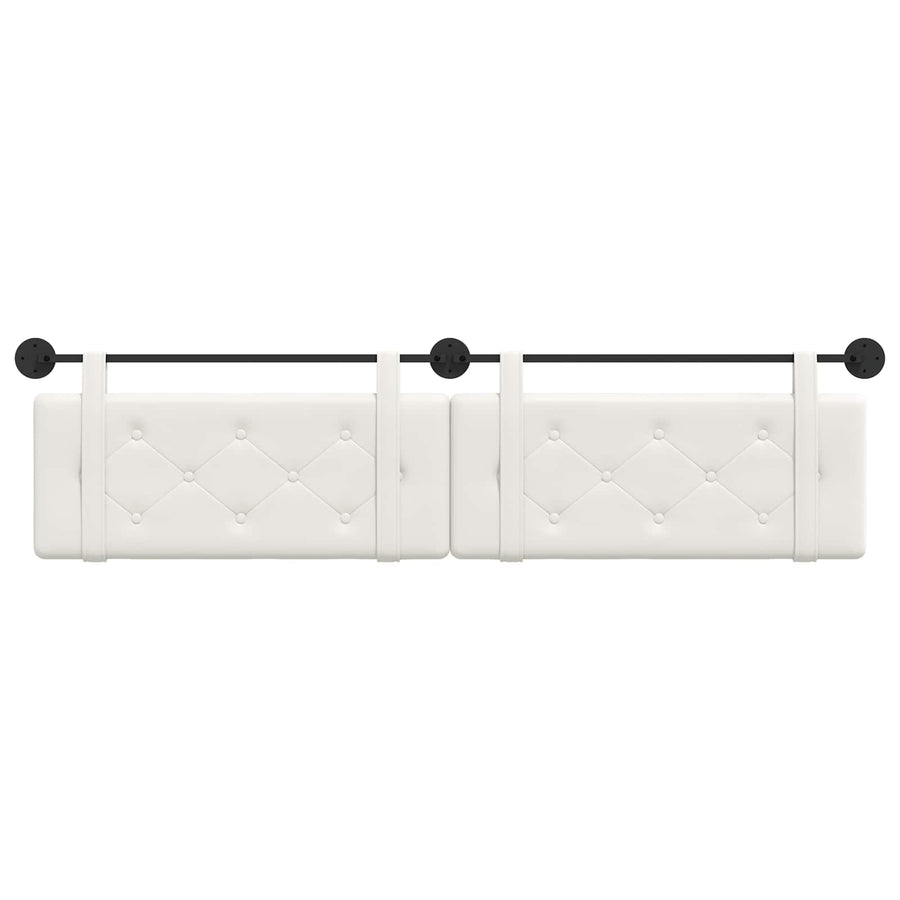 Hangend Hoofdeinde Wandgemonteerd Wit 210 x 55 x 5 cm Nep Leer