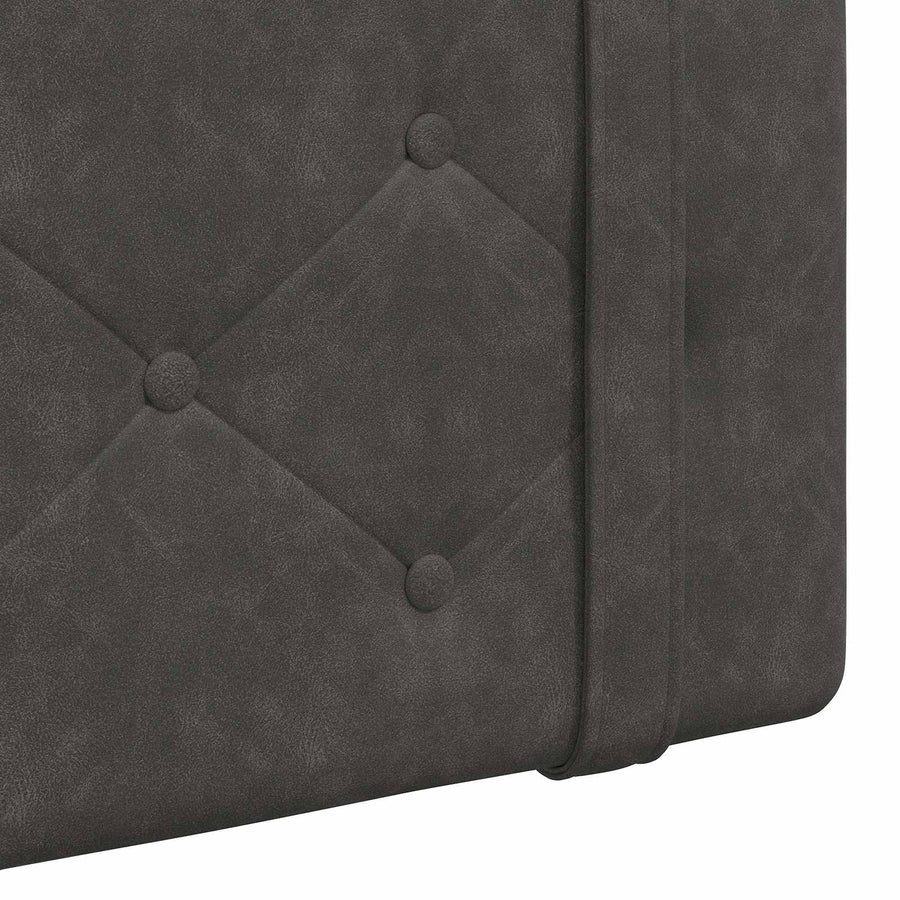 Hangend Hoofdeinde Zwart 210 x 55 x 5 cm Antiek PU