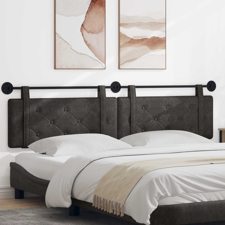 Hangend Hoofdeinde Zwart 210 x 55 x 5 cm Antiek PU