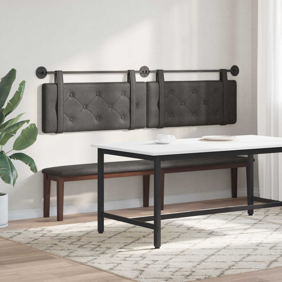 Hangend Hoofdeinde Zwart 210 x 55 x 5 cm Antiek PU
