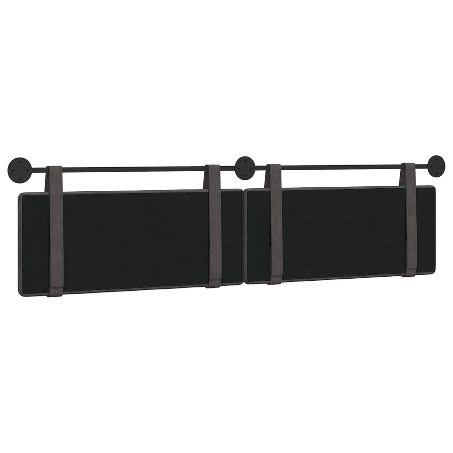 Hangend Hoofdeinde Zwart 210 x 55 x 5 cm Antiek PU