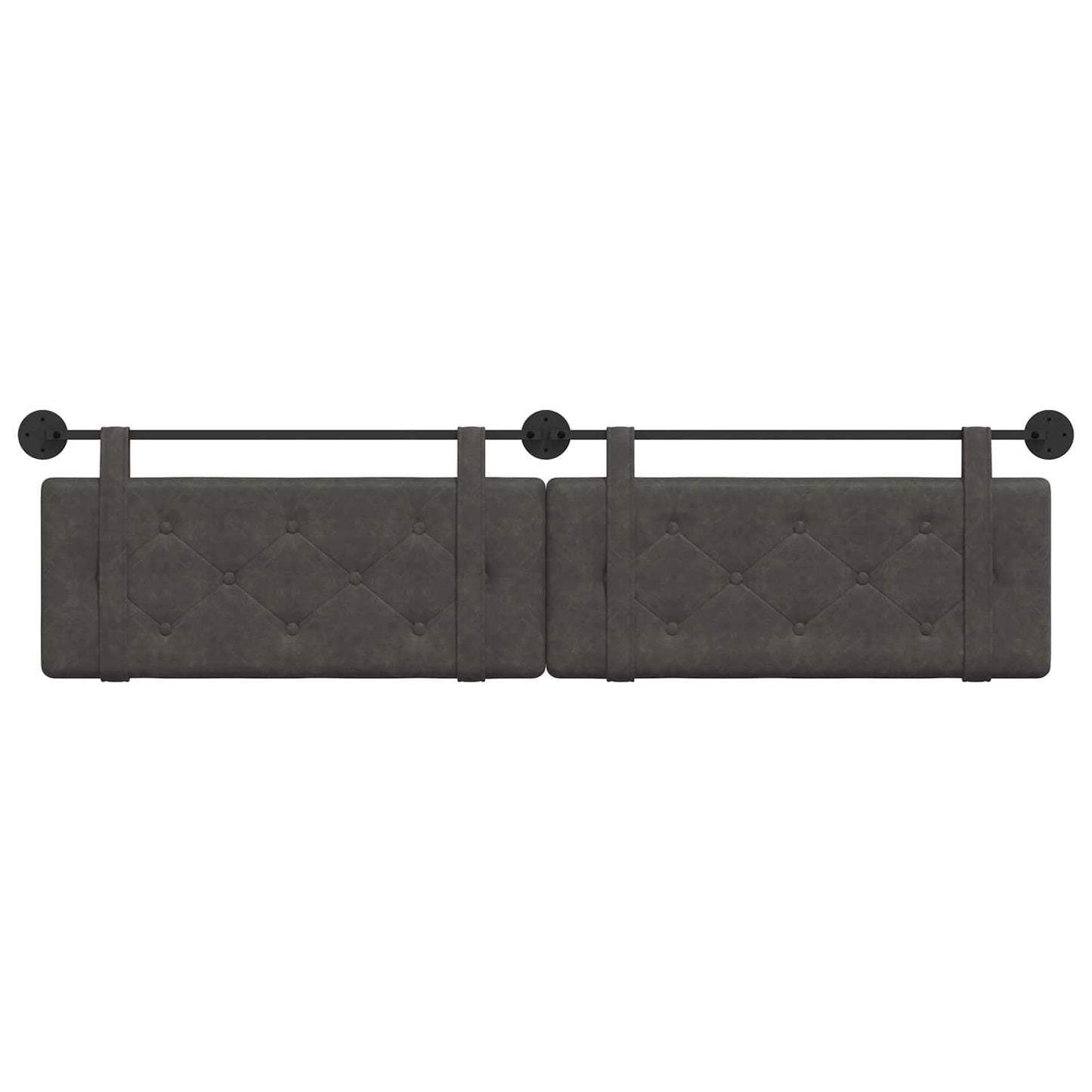 Hangend Hoofdeinde Zwart 210 x 55 x 5 cm Antiek PU