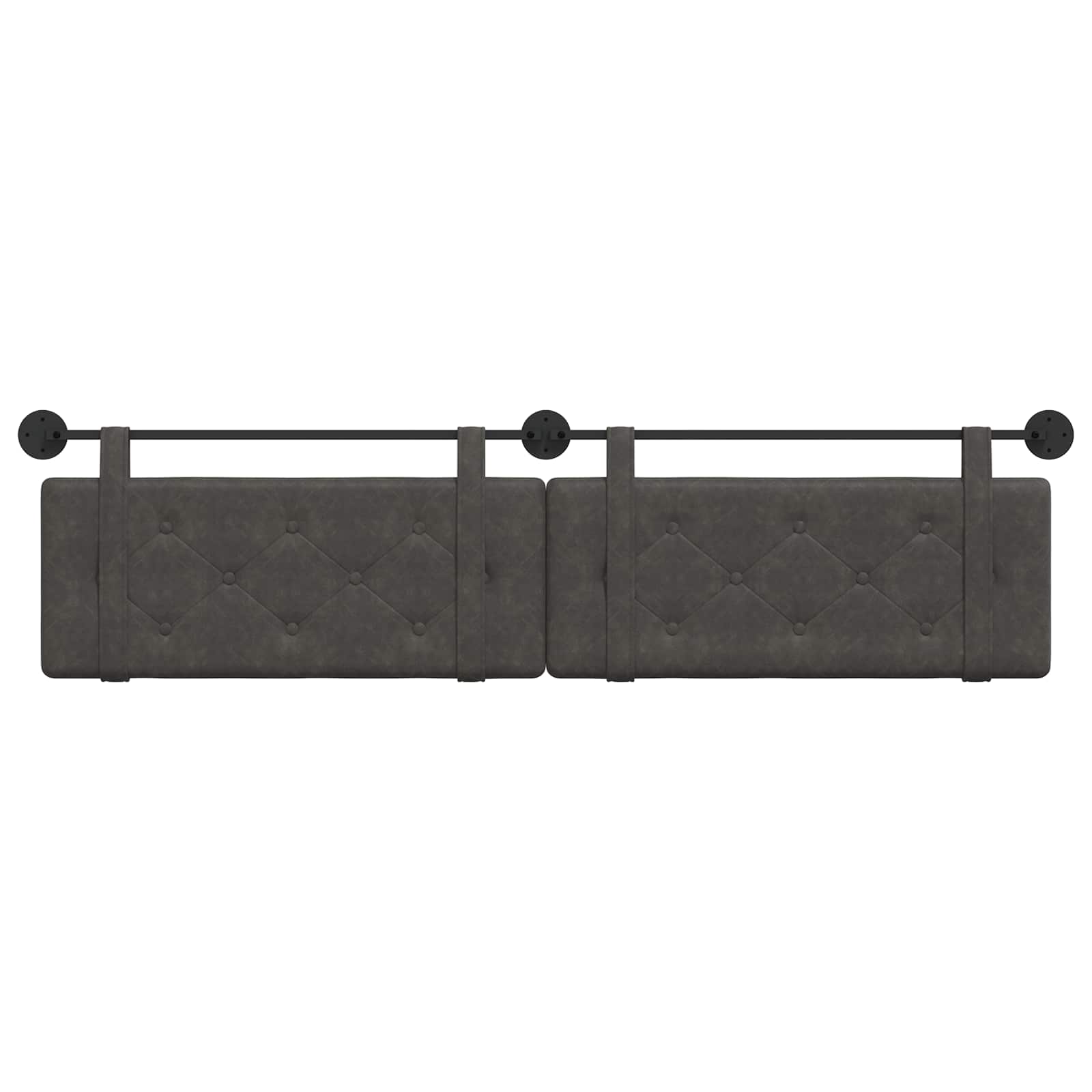 Hangend Hoofdeinde Zwart 210 x 55 x 5 cm Antiek PU