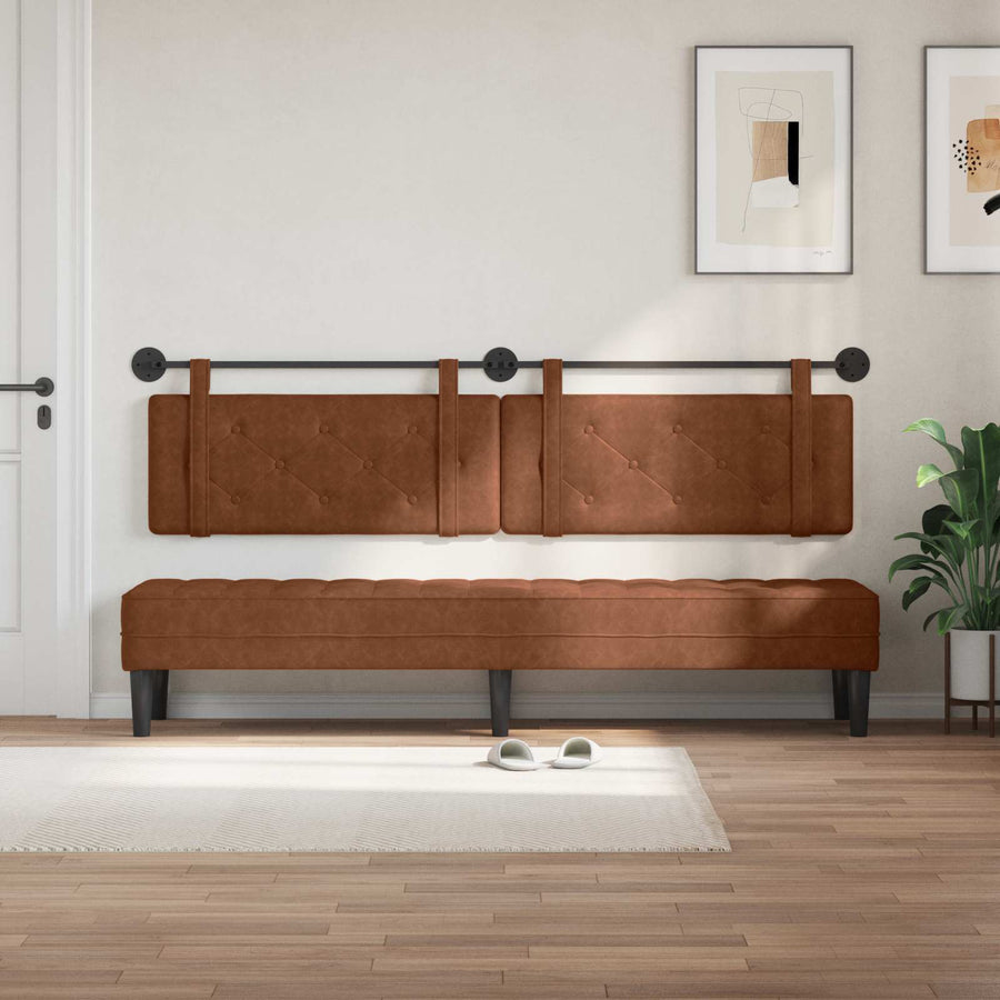 bruin Wandgemonteerd 2 pcs Bruin 200 x 5 x 40 cm Spaanplaat