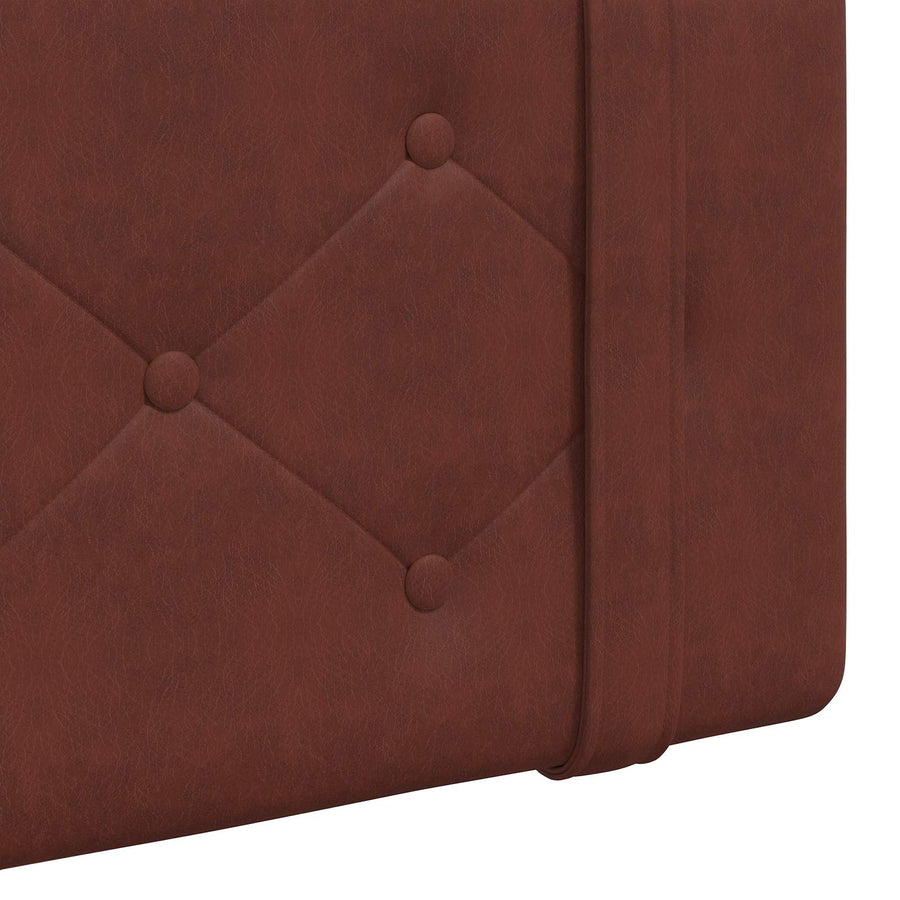 Hangend Hoofdeinde Glanzend Bruin 210 x 55 x 5 cm Antiek PU