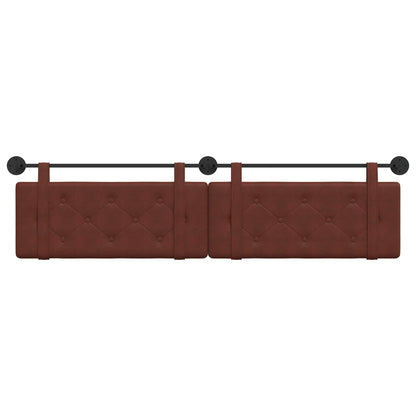 Hangend Hoofdeinde Glanzend Bruin 210 x 55 x 5 cm Antiek PU