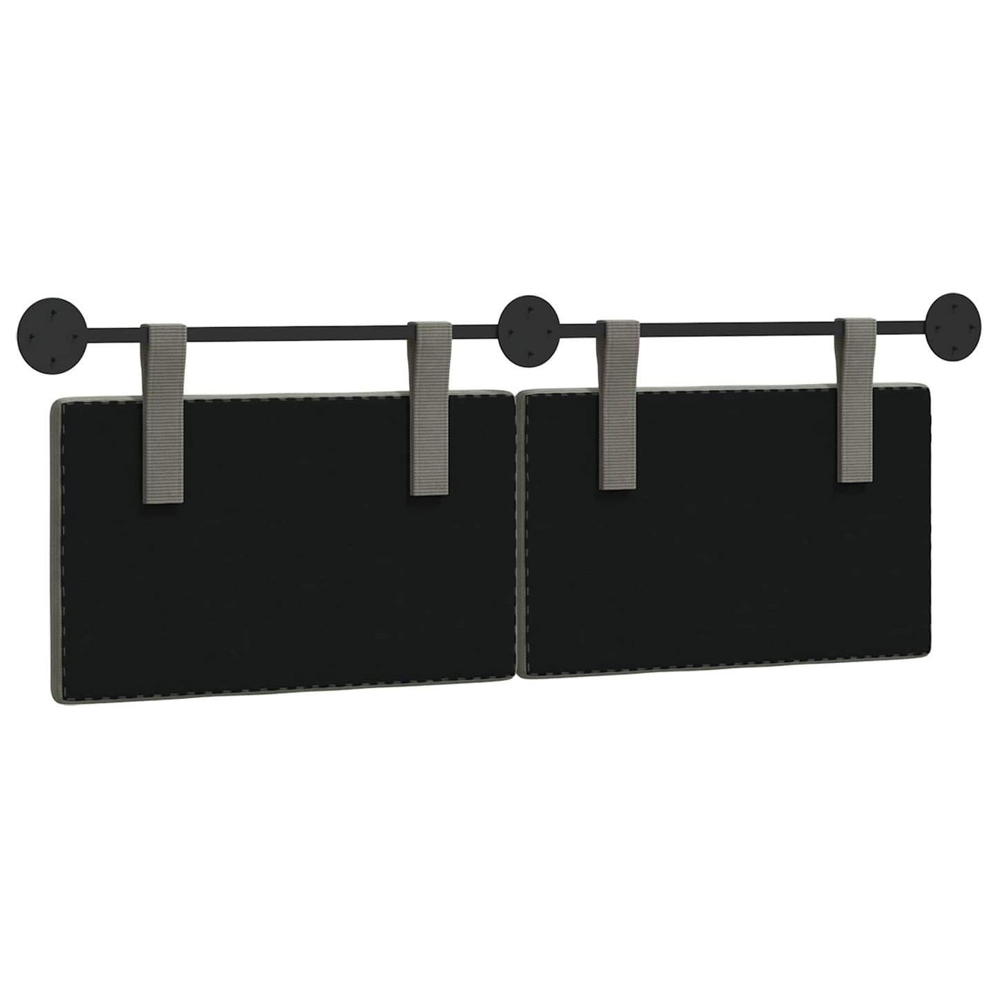 Hangend Hoofdeinde Effen Lichtgrijs 150 x 55 x 5 cm Katoen Stof