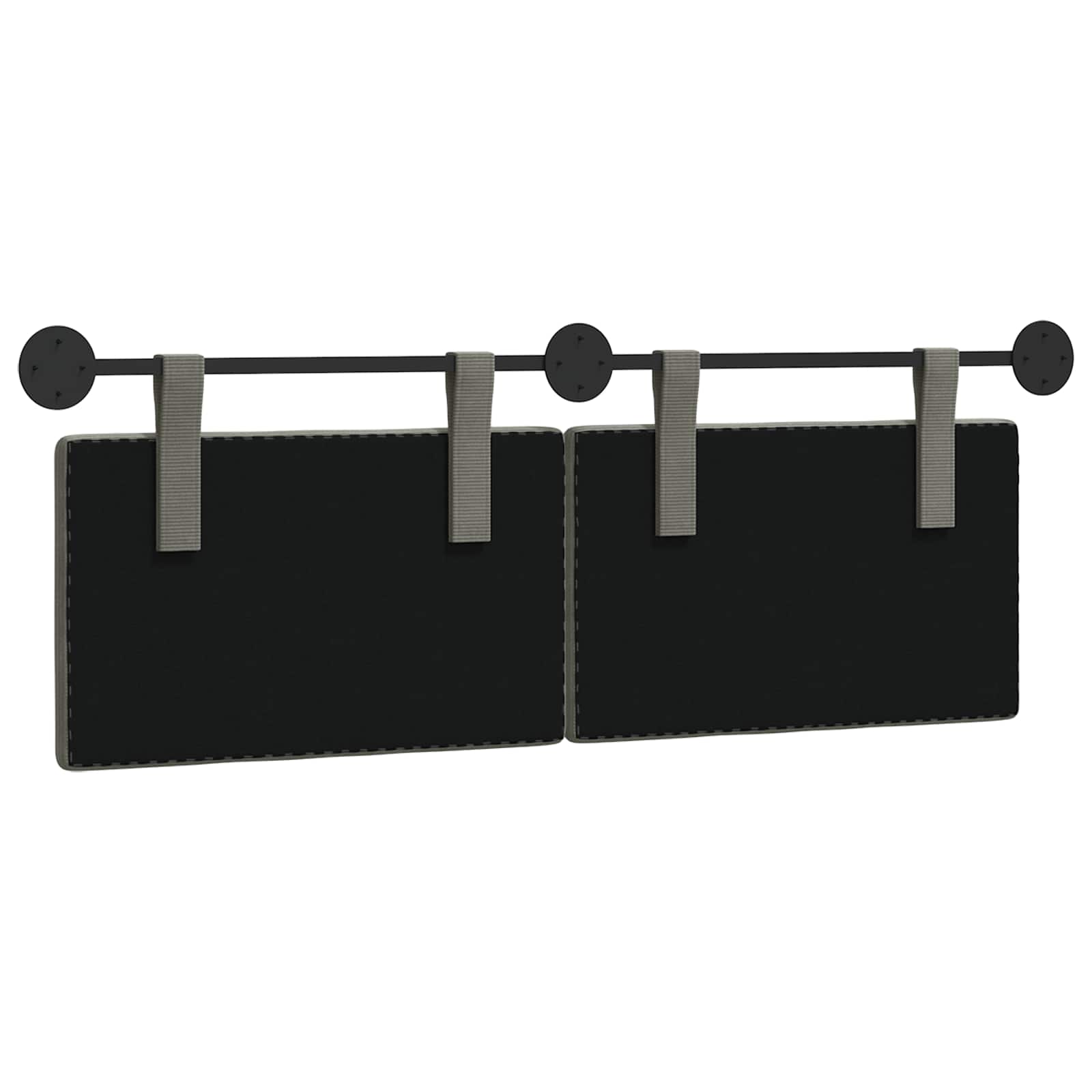 Hangend Hoofdeinde Effen Lichtgrijs 150 x 55 x 5 cm Katoen Stof