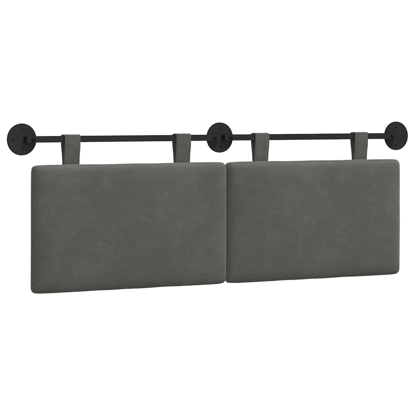 Hangend Hoofdeinde Donkergrijs 150 x 55 x 5 cm Katoen Stof