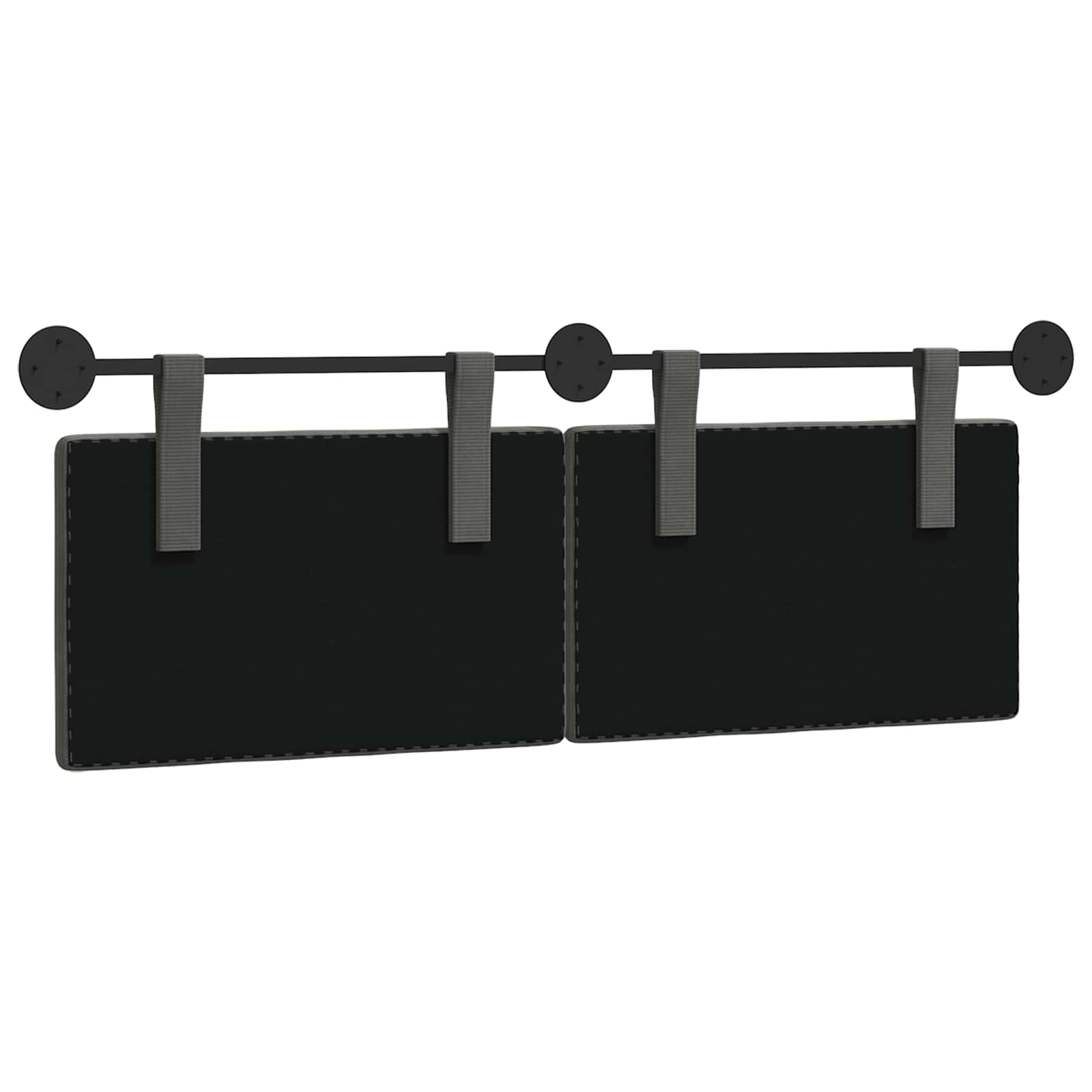 Hangend Hoofdeinde Donkergrijs 150 x 55 x 5 cm Katoen Stof
