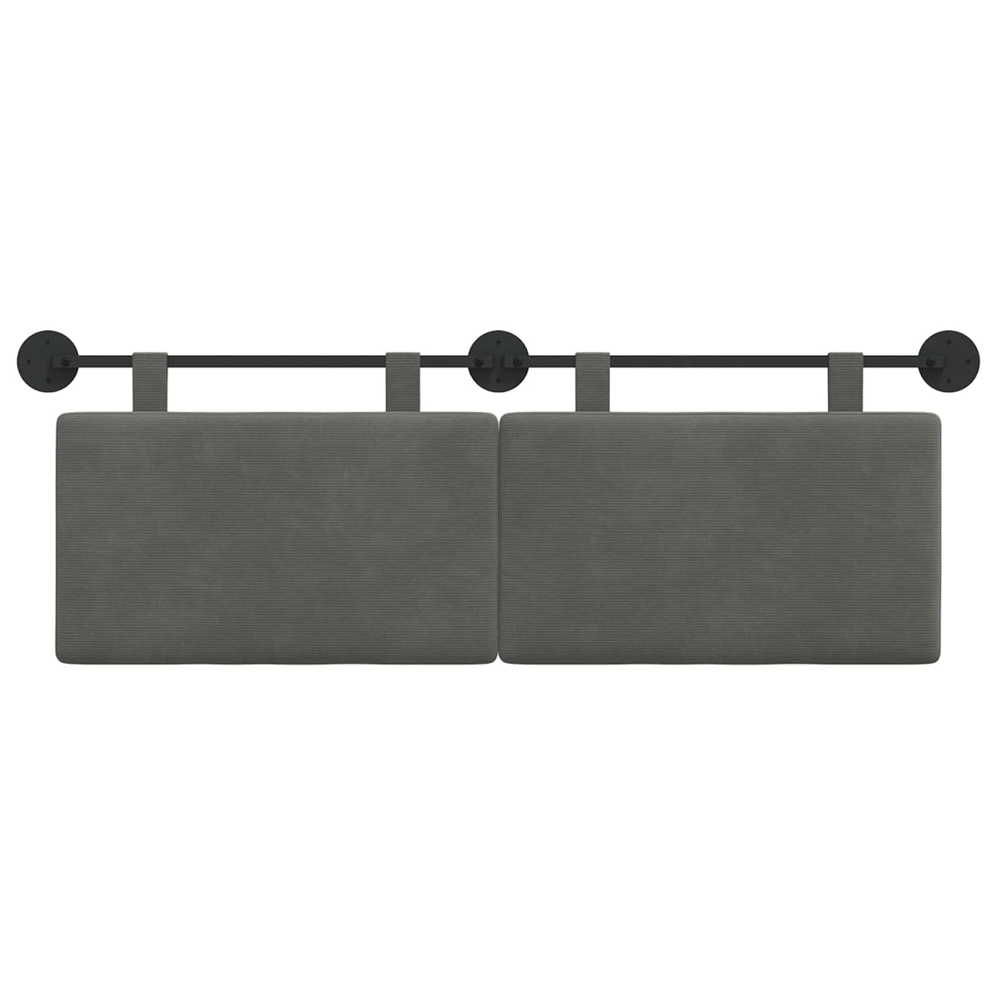 Hangend Hoofdeinde Donkergrijs 150 x 55 x 5 cm Katoen Stof