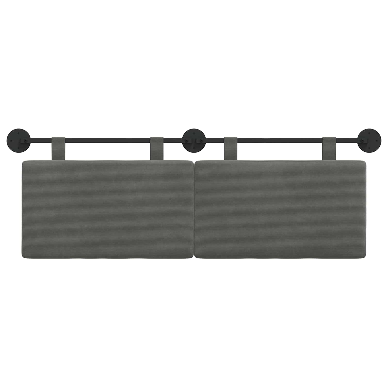 Hangend Hoofdeinde Donkergrijs 150 x 55 x 5 cm Katoen Stof