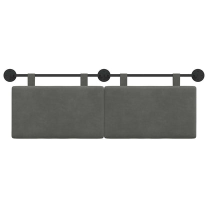 Hangend Hoofdeinde Donkergrijs 150 x 55 x 5 cm Katoen Stof