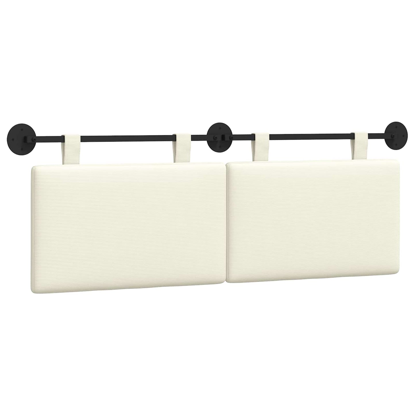 Hangend Hoofdeinde Effen Crème 150 x 55 x 5 cm Katoen Stof