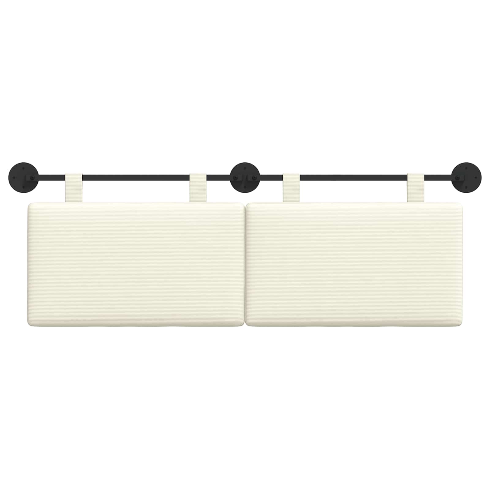 Hangend Hoofdeinde Effen Crème 150 x 55 x 5 cm Katoen Stof