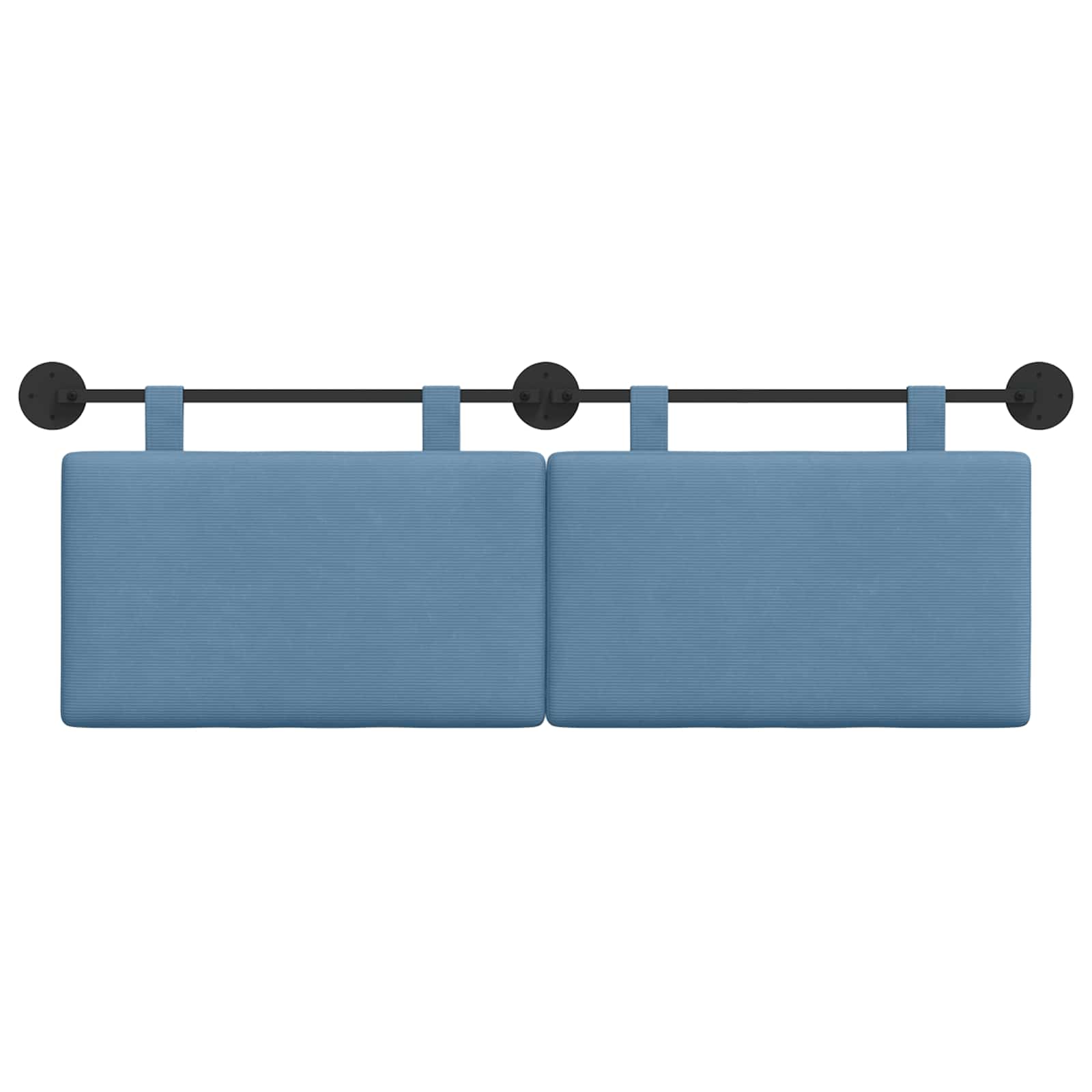 Hangend Hoofdeinde Effen Blauw 150 x 55 x 5 cm Katoen Stof