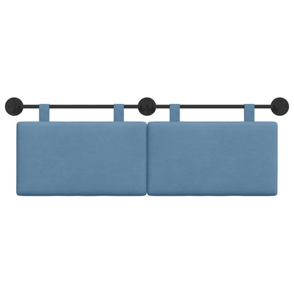Hangend Hoofdeinde Effen Blauw 150 x 55 x 5 cm Katoen Stof