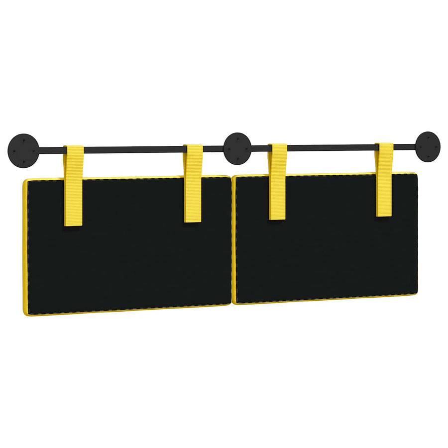 Hangend Hoofdeinde Effen Lichtgeel 150 x 55 x 5 cm Katoen Stof