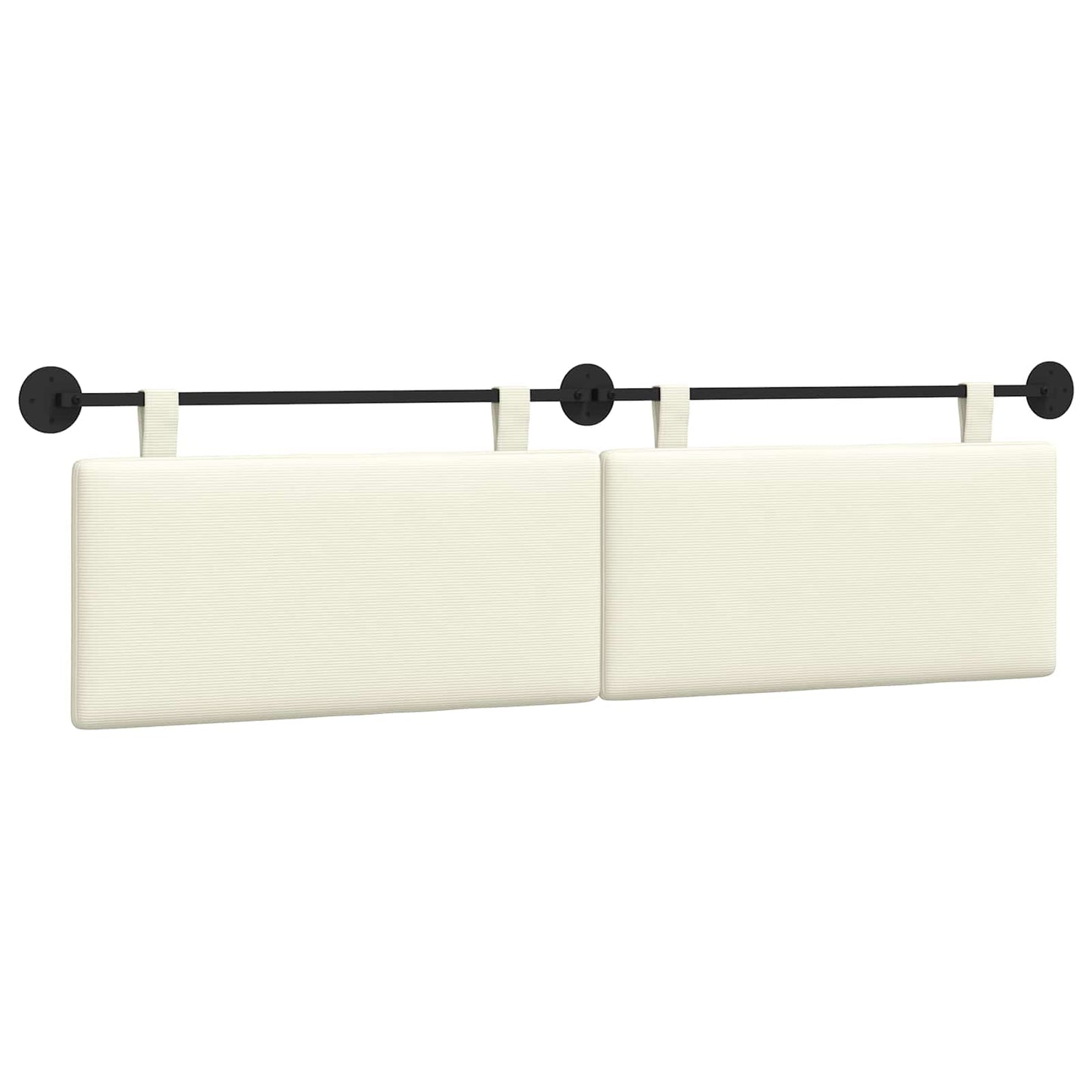Hangend Hoofdeinde Effen Crème 170 x 55 x 5 cm Katoen Stof