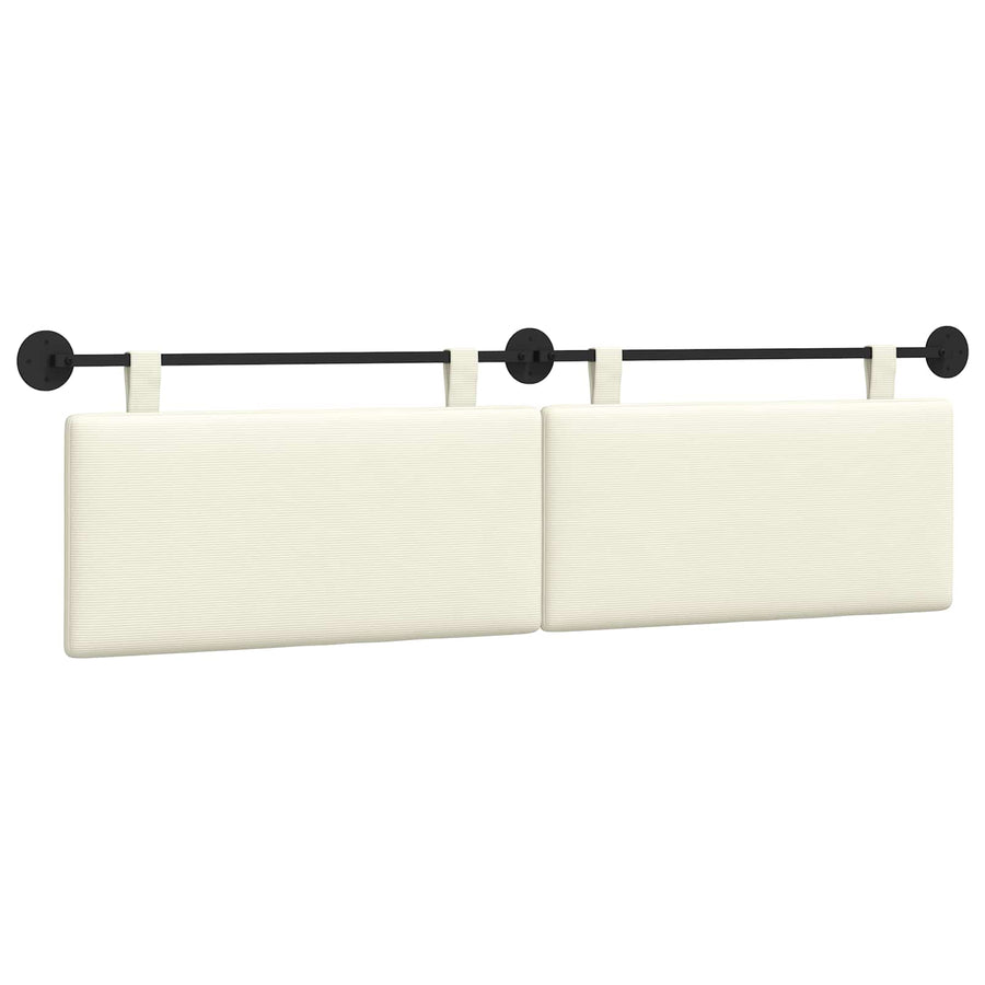 Hangend Hoofdeinde Effen Crème 170 x 55 x 5 cm Katoen Stof