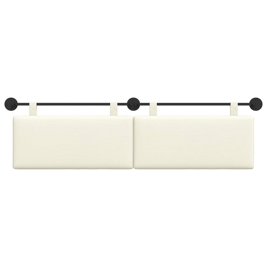 Hangend Hoofdeinde Effen Crème 170 x 55 x 5 cm Katoen Stof