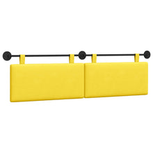 Hangend Hoofdeinde Effen Lichtgeel 170 x 55 x 5 cm Katoen Stof
