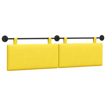 Hangend Hoofdeinde Effen Lichtgeel 170 x 55 x 5 cm Katoen Stof