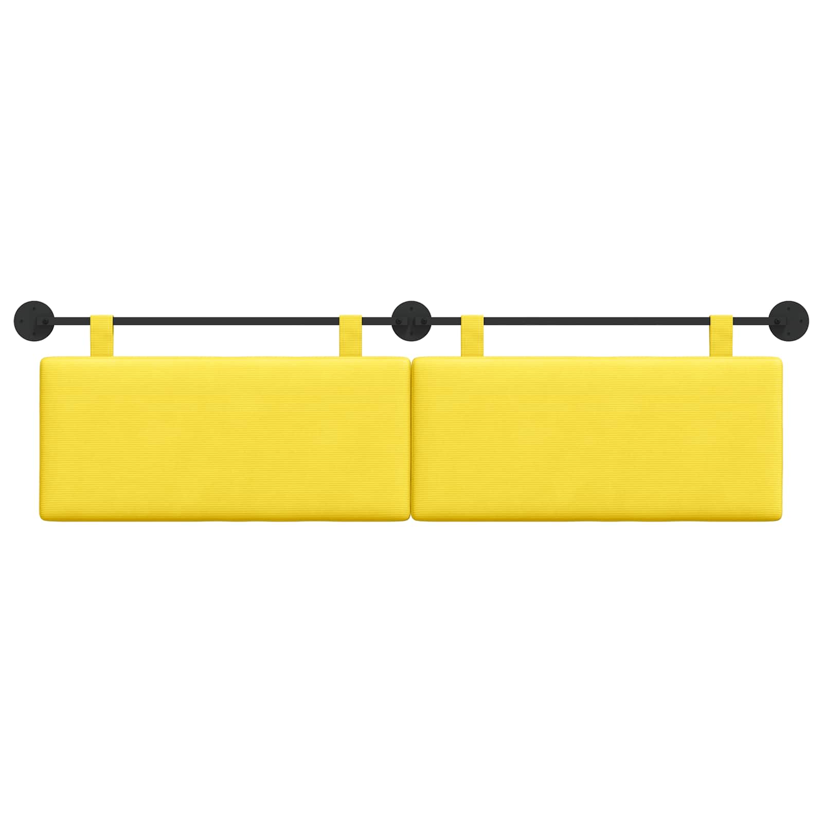 Hangend Hoofdeinde Effen Lichtgeel 170 x 55 x 5 cm Katoen Stof