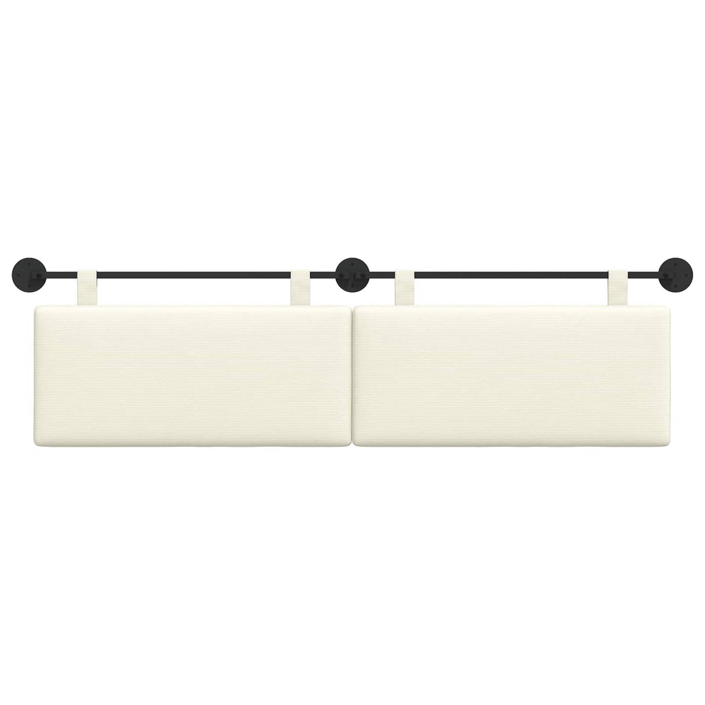 Hangend Hoofdeinde Effen Crème 190 x 55 x 5 cm Katoen Stof