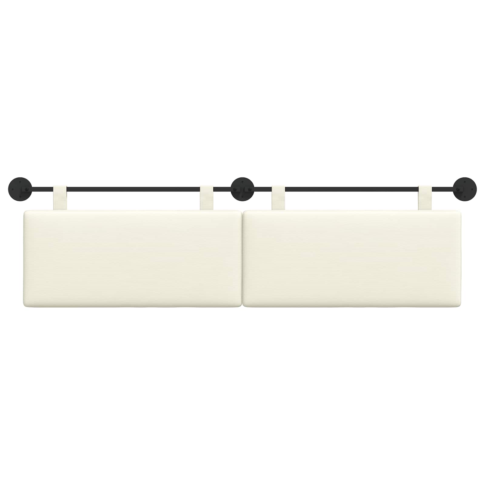 Hangend Hoofdeinde Effen Crème 190 x 55 x 5 cm Katoen Stof