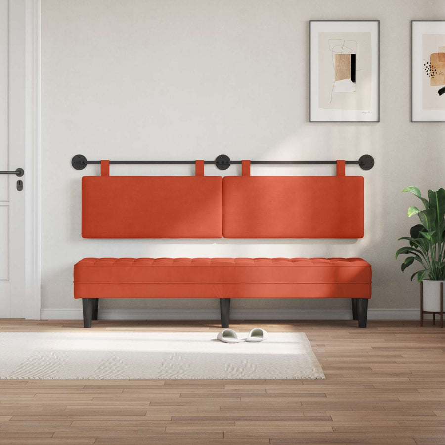 Hangend Hoofdeinde Rood-oranje 190 x 55 x 5 cm Katoen Stof