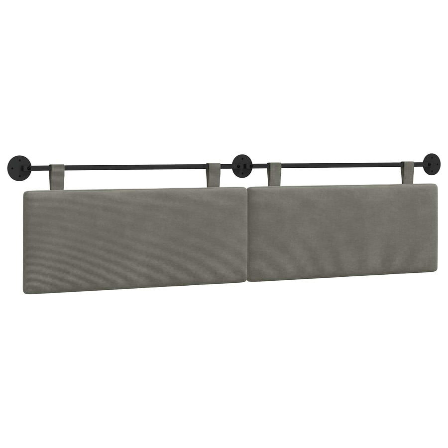 Hangend Hoofdeinde Effen Lichtgrijs 210 x 55 x 5 cm Katoen Stof
